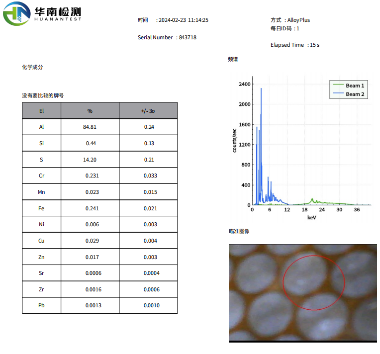 手持式XRF奥林巴斯租赁测试结果